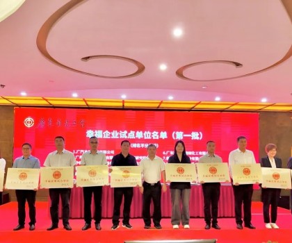 喜報(bào)！新明珠集團(tuán)獲評(píng)廣東省第一批“幸福企業(yè)試點(diǎn)單位”