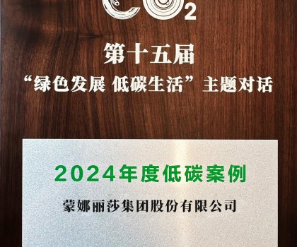 行業(yè)唯一！蒙娜麗莎入選中新社2024年度低碳案例
